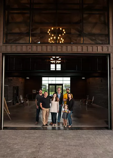 Clockwise from top left: Josh Horton (head winemaker), Peter Gamble (wine consultant), Matthew Patterson (viticulturist), Jocelyn Lightfoot , Meadow Lightfoot, Rachel Lightfoot (manager) and Michael Lightfoot - JESSICA EMIN