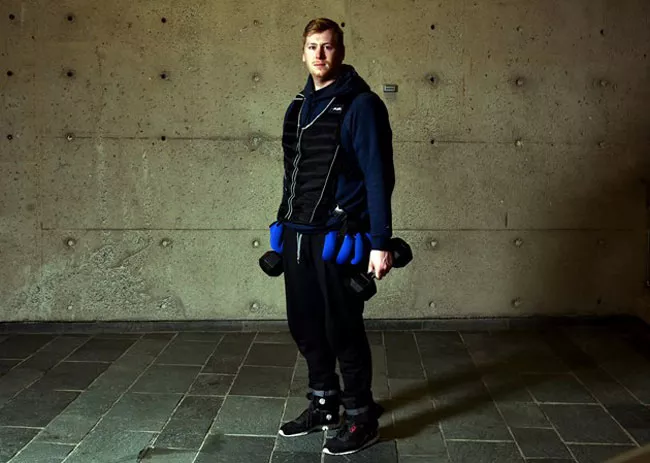 Taylor Olson lifts weights to get himself in Heavy. - CHRISTIAN LAFORCE LOCALXPRESS