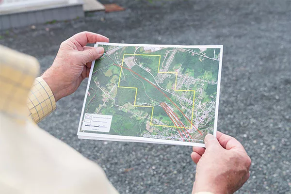 A map of the proposed (and now cancelled) coal mine site on Town land in Westville. - IAN SELIG