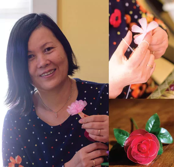 Yidan Li and her floral creations - SAM KEAN