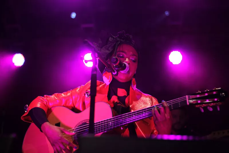 Lauryn Hill got three songs into her Halifax Jazz Festival set before a lightning storm took over the show. - ASHLEY CORBETT