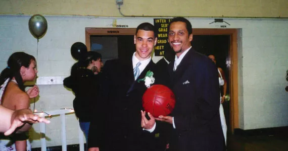 “He was what we wanted kids to be. He was talented, he was charismatic, he was a good listener, he played hard, he was a good student. He did all the things we expected.” —Citadel High principal Wade Smith, right, with Richards at his prom - PROVIDED BY WADE SMITH
