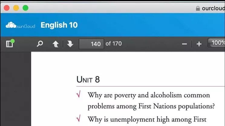Racism delivered in Grade 10 correspondence course