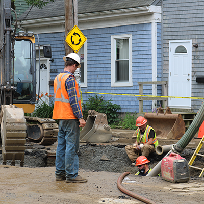 Agricola Street sinkhole caused by human activity