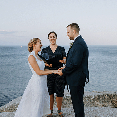 COVID accelerated the trend toward smaller weddings&mdash;like Shaua and Aaron&rsquo;s pictured here, arranged by East Coast Pop Up Weddings.