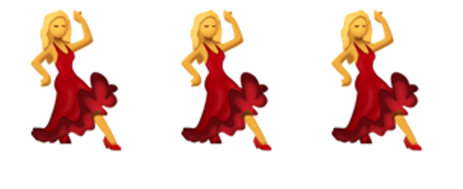 Смайл танцую. Смайл танцующая девушка в красном платье. Смайлик женщина в красном платье. Смайлик танцует. Эмодзи девушка танцует.
