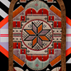 Jordan Bennett's 2019 Art Gallery of Nova Scotia showcase, <i>Ketu' elmita'jik</i>, paired quillwork objects with painted murals for a dizzying array of shapes and colours. Jordan Bennett's 2019 Art Gallery of Nova Scotia showcase, <i>Ketu' elmita'jik</i>, paired quillwork objects with painted murals for a dizzying array of shapes and colours.