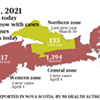 Map of COVID-19 cases reported in Nova Scotia as of April 4, 2021. Legend <a href="https://www.thecoast.ca/COVID19Needtoknow/archives/2020/10/27/legendary" target="_blank">here</a>. THE COAST Map of COVID-19 cases reported in Nova Scotia as of April 4, 2021. Legend <a href="https://www.thecoast.ca/COVID19Needtoknow/archives/2020/10/27/legendary" target="_blank">here</a>. THE COAST