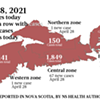 Map of COVID-19 cases reported in Nova Scotia as of April 28, 2021. Legend <a href="https://www.thecoast.ca/COVID19Needtoknow/archives/2020/10/27/legendary" target="_blank">here</a>. THE COAST Map of COVID-19 cases reported in Nova Scotia as of April 28, 2021. Legend <a href="https://www.thecoast.ca/COVID19Needtoknow/archives/2020/10/27/legendary" target="_blank">here</a>. THE COAST