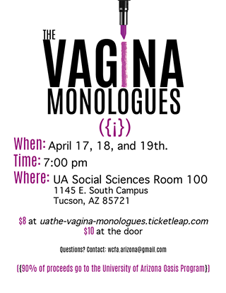 The Vagina Monologues: a UA Community Production