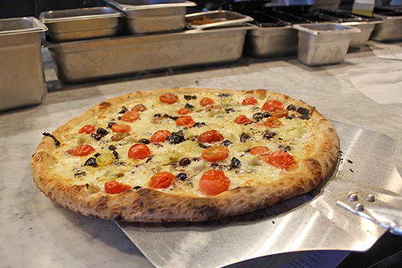 Slice of heaven: The Puttanesca pizza.