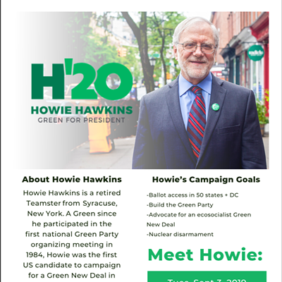 Howie Hawkins, Green for President