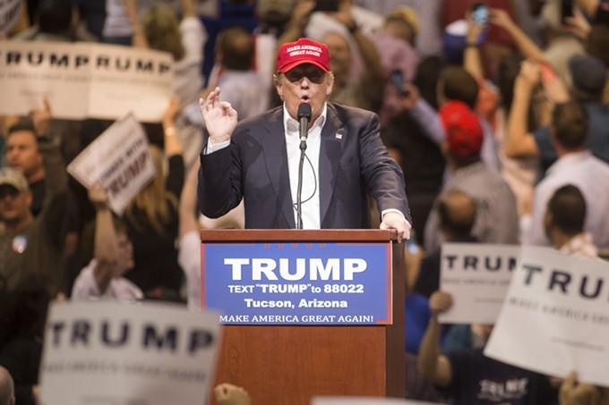 Donald Trump Makes Campaign Stop In Tucson
