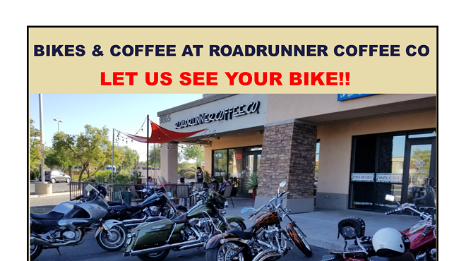 Bikes and Coffee at Roadrunner