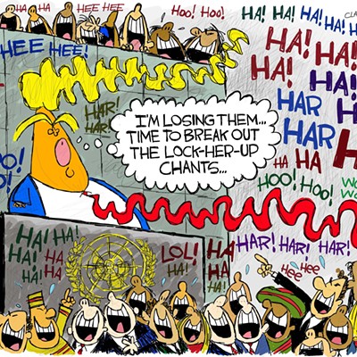 Claytoon of the Day: International Laughingstock