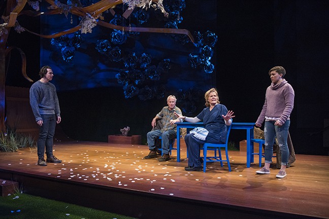 Kevin Kantor, Bill Geisslinger, Jordan Baker and Aubryn Heglie in ATC’s Things I Know To Be True.