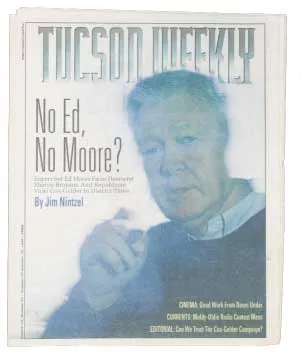 If all the world's a play, then the race to unseat Supervisor Ed Moore is political theatre at its very finest. The three-way District 3 race is thick with intrigue: Pima County's most notorious politician, once again believed to be facing the final curtain; a neighborhood activist challenging a well-funded real estate broker; even accusations of drug dealing and money laundering. -- Jim Nintzel, Oct. 10, 1996 - SEAN JUSTICE