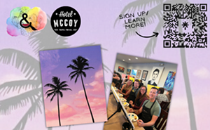 Paint and Sip ‘Cotton Candy Sky’ at Hotel McCoy – Includes Mimosa & Tamale!
