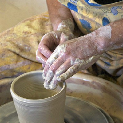 throwing on the potter's wheel