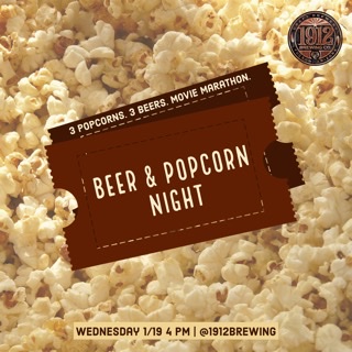 Popcorn and 1912 Beer Pairing