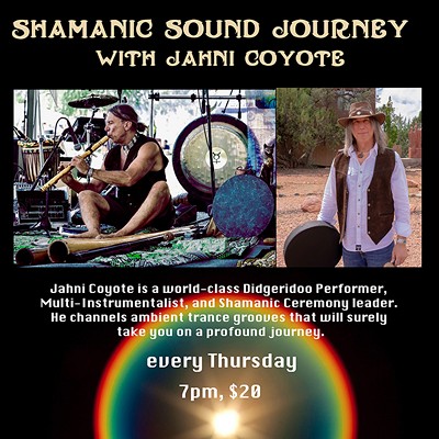 Shamanic Sound Journey with Jahni Coyote - every Thursday at Solar Culture