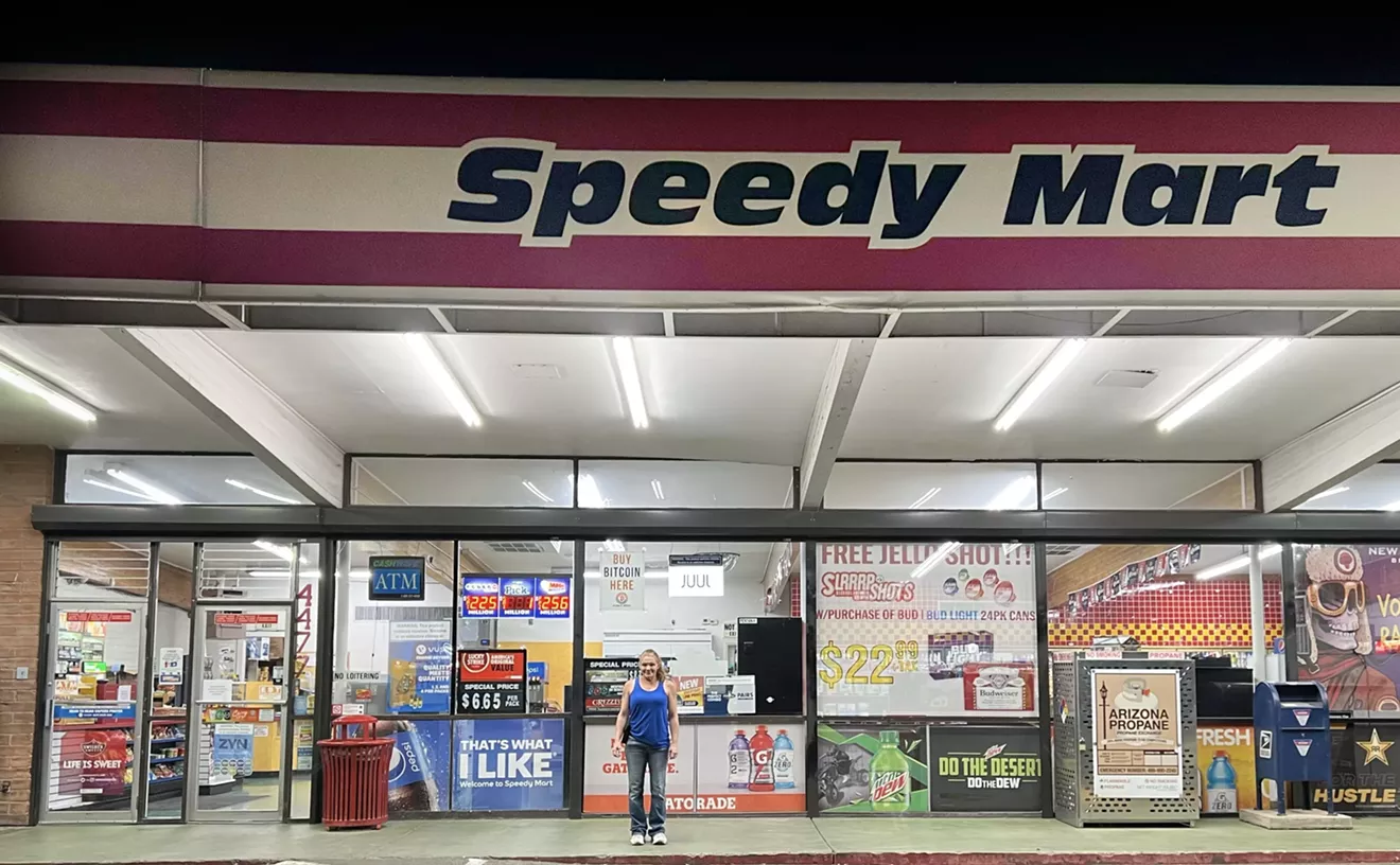 Night and day at Speedy Mart