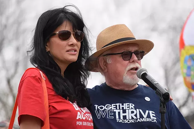 Ron Barber (with Roxanna Green): “If this Congress refuses to keep kids safe, we will elect a Congress that will.” - DANYELLE KHMARA