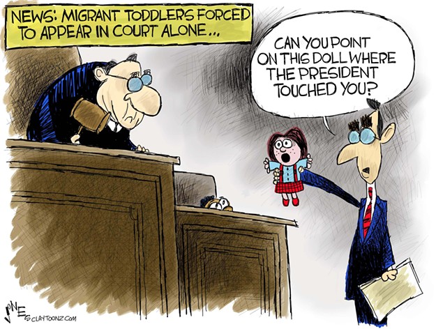 Claytoon of the Day: Touched by a President