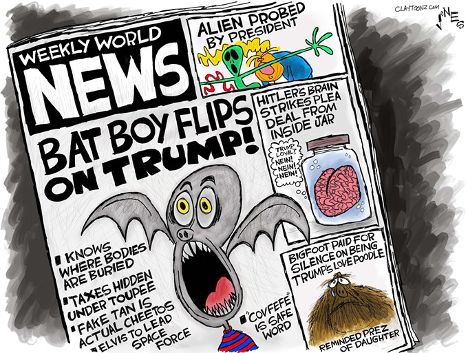 Claytoon of the Day: Clay's Weird News
