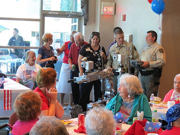 The Mountain View retirement community recognizes the hard work of local first responders every year with a block party. - COURTESY PHOTO