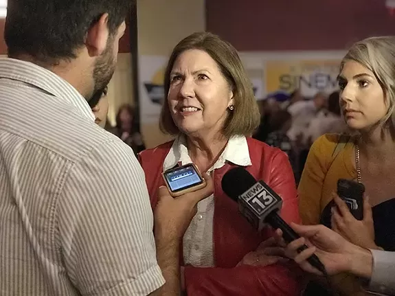 Democrat Ann Kirkpatrick won big in Congressional District 2; she’ll replace Republican Martha McSally. - JIM NINTZEL