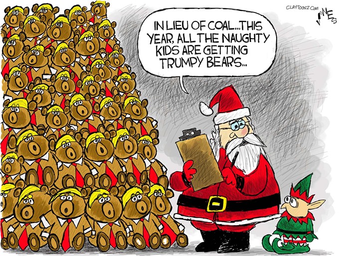 Claytoon of the Day: Trumpy Naughty List