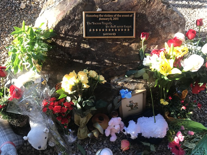The memorial at the site of the shooting was filled with flowers and messages today, Jan. 8, 2019. - KATHLEEN B. KUNZ