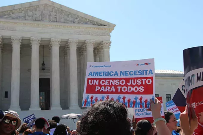 The Census Bureau estimated that including a citizenship question on the 2020 census form would decrease response rates by as much as 5.8%, a drop advocates say would hit especially hard in immigrant communities.” - (PHOTO BY MIRANDA FAULKNER/CRONKITE NEWS)