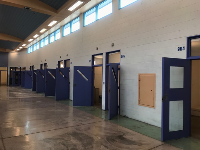 One of three wings inside Pima County's Juvenile Justice Complex. Catholic Community Services expects to renovate the space soon to make it more welcoming. - KATHLEEN B. KUNZ