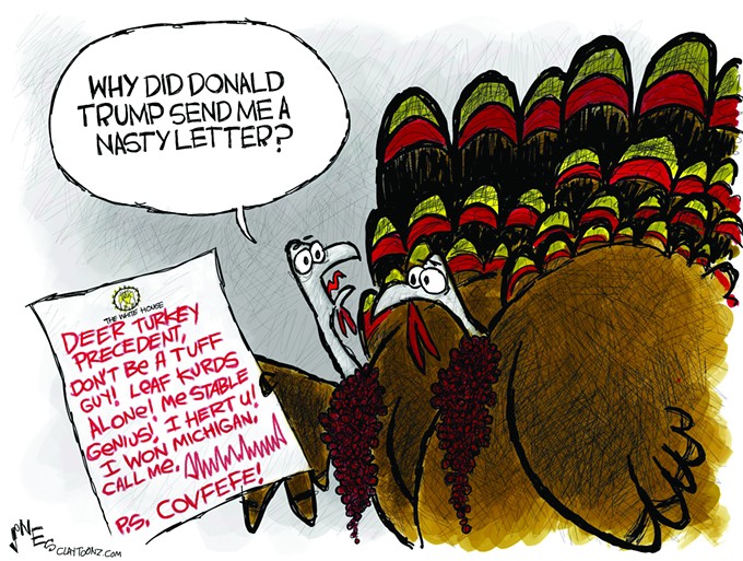 Claytoon of the Day: Trump's Turkey Letter