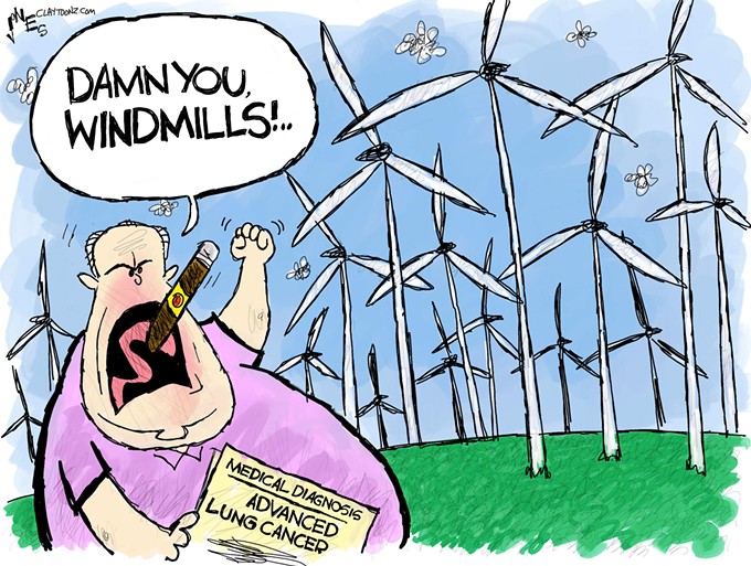 Claytoon of the Day: Windmills Get Another Victim
