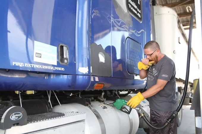 Trucker Josh Goodson: “I stocked up like everybody else last week. I got sandwiches. I got food in my truck for whatever I need. So I’m hoping I don’t have to mess with that too much.” - AUSTIN COUNTS