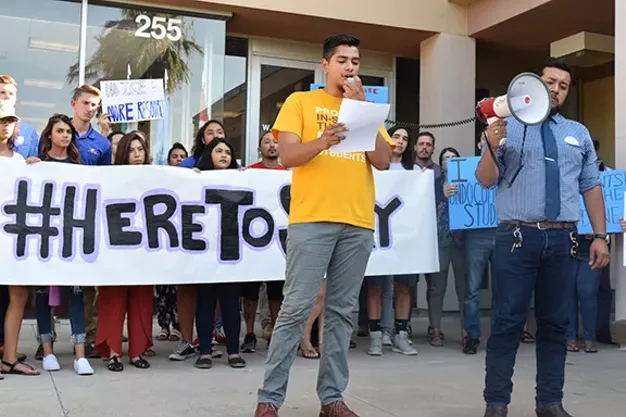 DACA recipient Fernando Najera speaks on the importance of DACA in front of Tucson City Hall. - DANYELLE KHMARA/TUCSON LOCAL MEDIA FILE PHOTO
