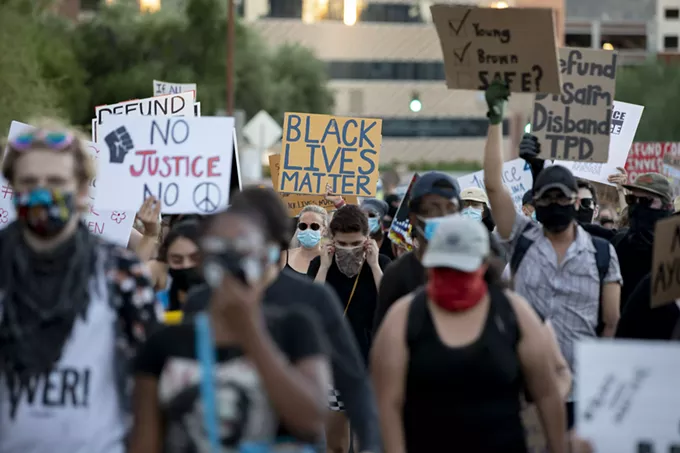 Scenes from the Black Lives Matter Protest March on 4th of July