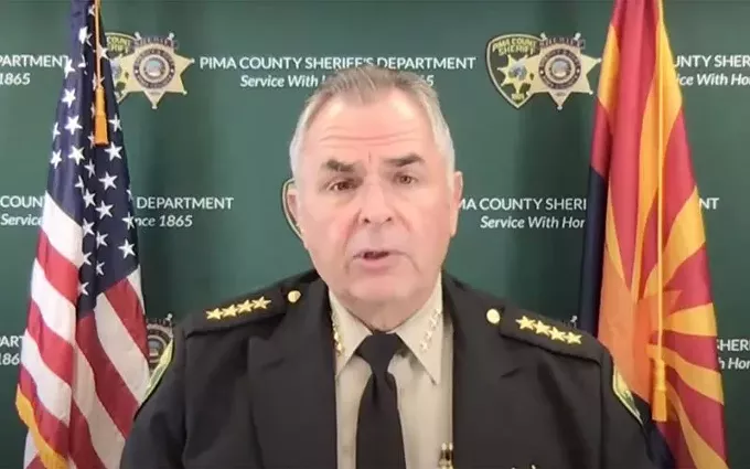 Pima County Sheriff Mark Napier said there are “bad actors” in any profession and that racism still exists in the U.S. But he told a House panel it was wrong to suggest that racism or white supremacy are somehow systemic in police forces. - PHOTO COURTESY HOUSE OVERSIGHT AND REFORM COMMITTEE