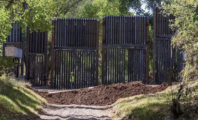 October Horror Show: Photos Show Border Wall Built Across San Pedro River