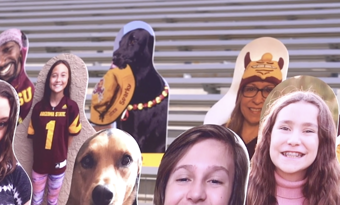 Room and cardboard: ASU will fill up Sun Devil Stadium with fan, celebrity cutouts