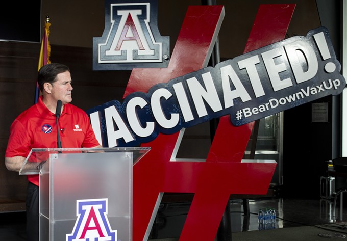 Gov. Doug Ducey said vaccines from the federal government should go through the state, so he has blocked a FEMA clinic in Pima County that could have vaccinated an estimated 210,000 residents. - CHRISTINA DURAN