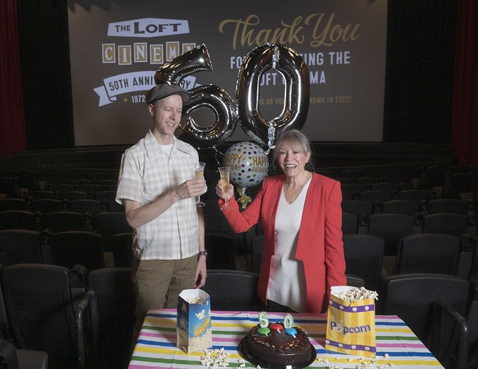Loft Programming Director Jeff Yanc and Executive Director Peggy Johnson are celebrating 50 years of indie cinema. - (NOEL HARO-GOMEZ)