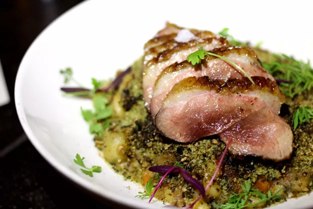 Cassoulet ($22) with duck breast, duck confit, lardon, pancetta, procuitto and haricots blancs - HEATHER HOCH