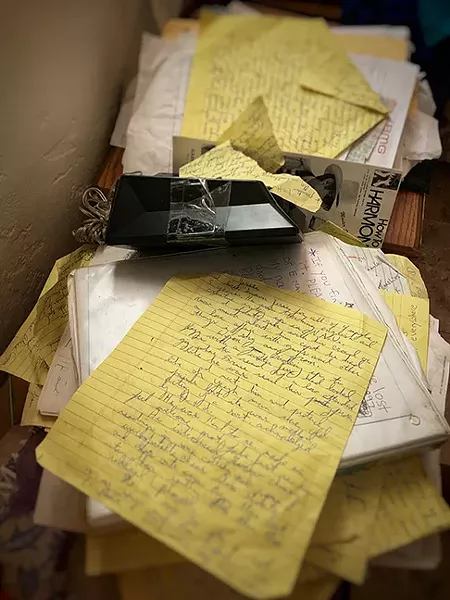 Piles of Billy’s writings. - BRIAN SMITH