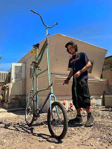 Adam and his monster bke. - BRIAN SMITH