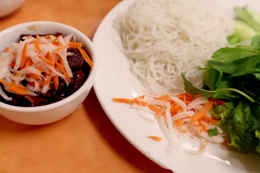 Bun cha Ha Noi done right and simply at Thuan Kieu. - HEATHER HOCH