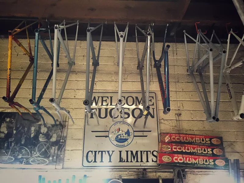 Inside the Gilmour Bicycles workshop. - BRIAN SMITH